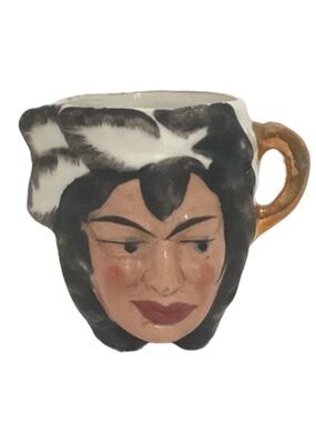 Mini Toby Mug - Indian Figure with Feathers